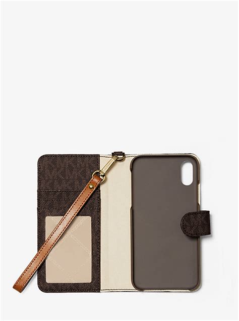 michael kors telefoonhoesje iphone xr|Logo Stripe Wristlet Folio Case For iPhone XR .